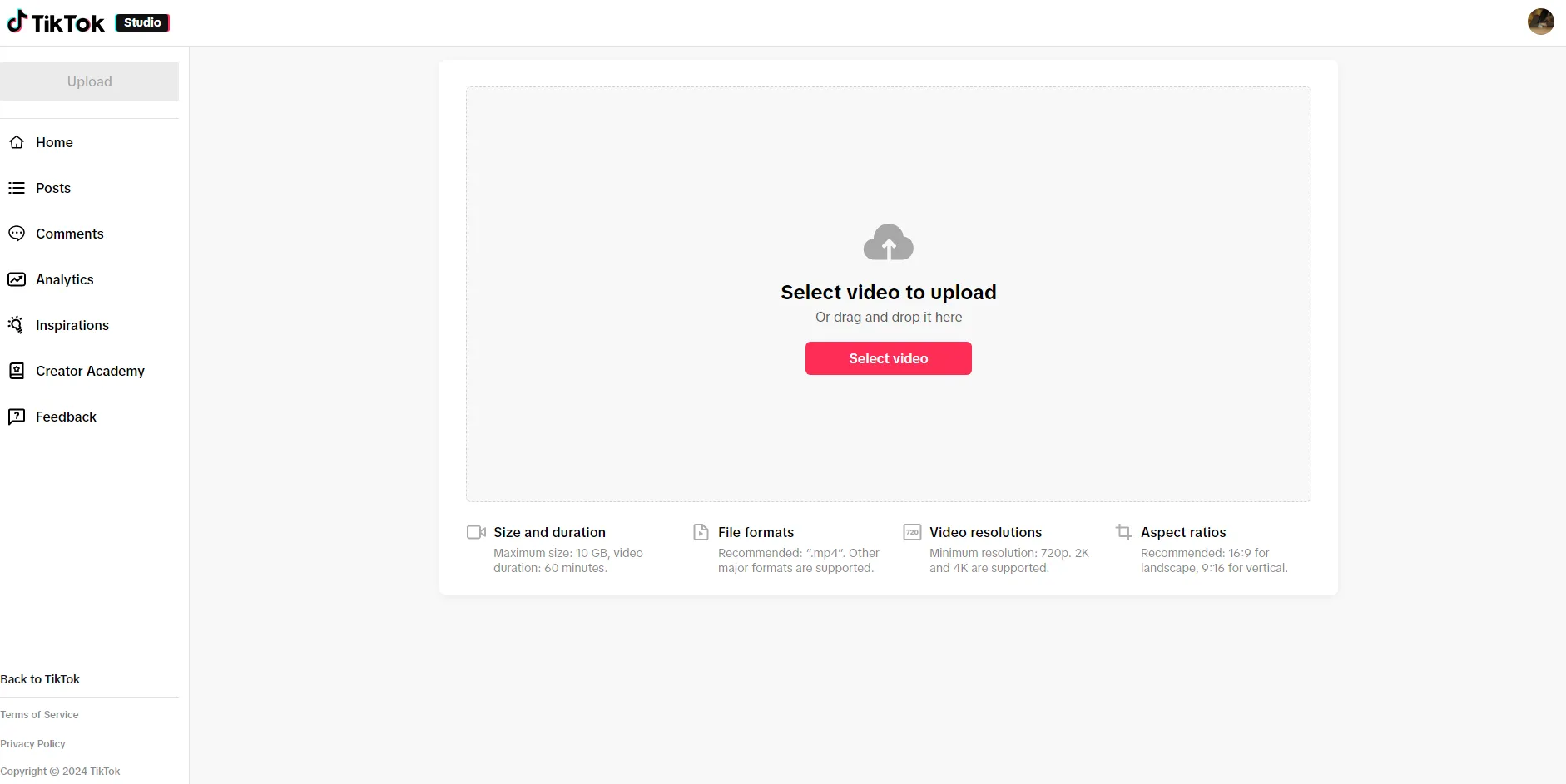 Outstanding features on TikTok Web